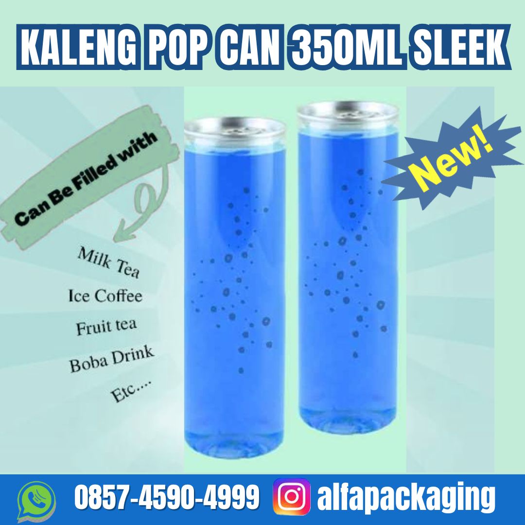 kaleng minuman pop can 350ml sleek