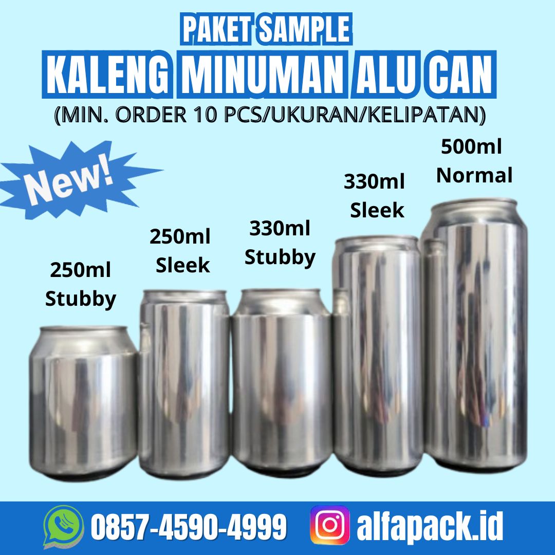 PAKET SAMPLE KALENG PET ALU CAN